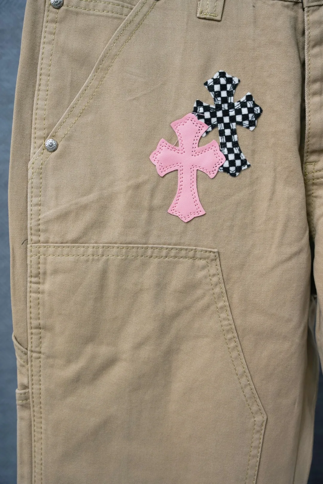 ：S 030 & Chrome Hearts Khaki Same Style ：Khaki Size：28 30 32 34 （S-XL)